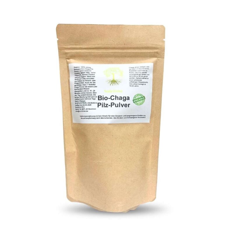 Chaga Pilz Pulver Bio, innotus obliquus
